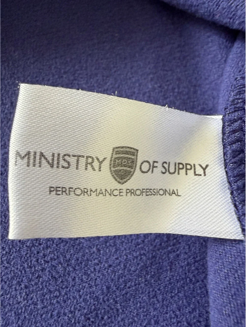 Ministry of Supply Purple V-Neck Long Sleeve Performance Top Shirt Size Large